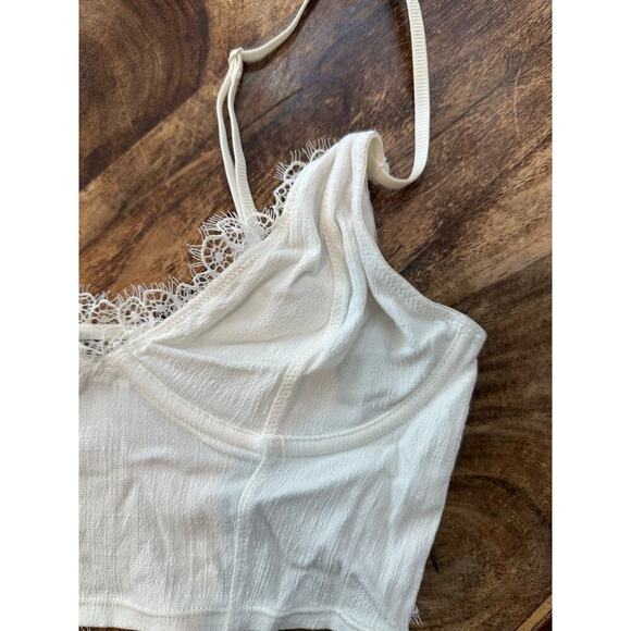 Intimately Free People Off White Lace Trim Underwire Bralette Bra Size Small - Picture 2 of 4